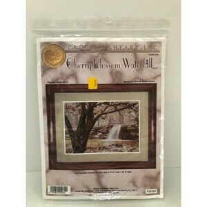 Cross My Heart Inc Counted Cross Stitch Kit Cherry Blossom Waterfall  15" x 21"